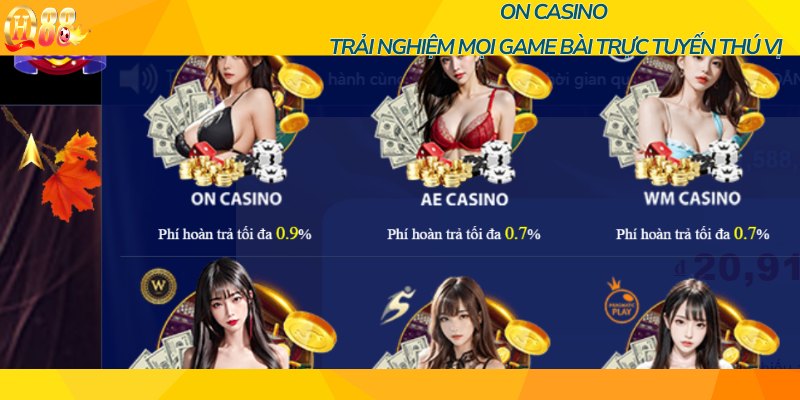 On Casino QH88 - Trải nghiệm mọi game bài trực tuyến thú vị